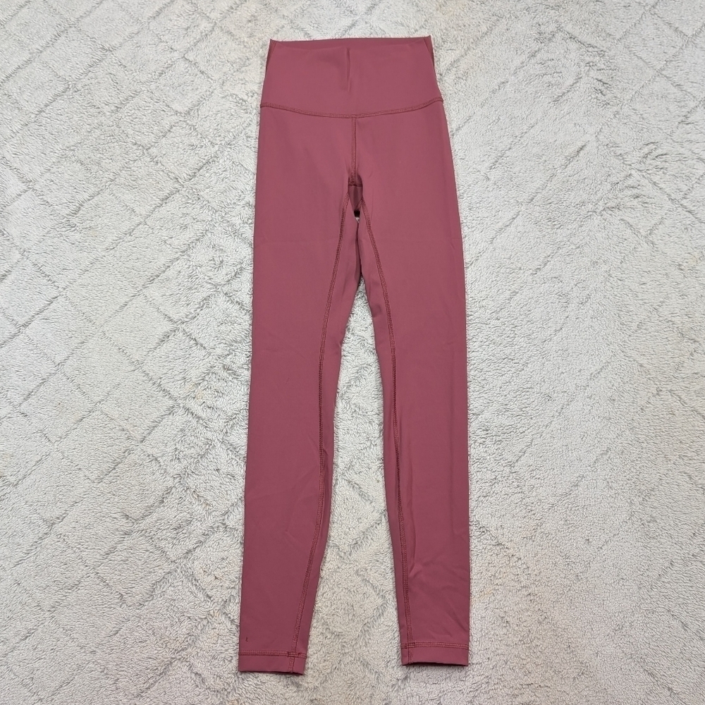 Lululemon Leggings Womens 2 Pink Misty Merlot Wunder Under High Rise Tight 28”